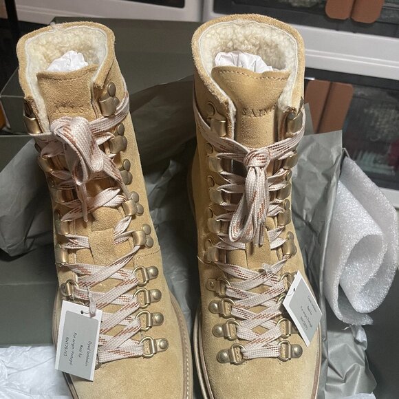 AllSaints Wanda Shearling Boots Luxe Warmth & Style--NIB--Size 8 - Picture 1 of 12